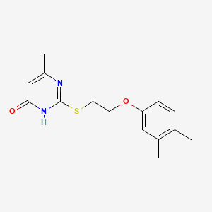 molecular formula C15H18N2O2S B6041691 2-{[2-(3,4-DIMETHYLPHENOXY)ETHYL]SULFANYL}-6-METHYL-1,4-DIHYDROPYRIMIDIN-4-ONE 