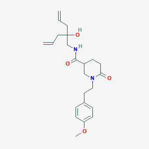 molecular formula C23H32N2O4 B6041898 N-(2-hydroxy-2-prop-2-enylpent-4-enyl)-1-[2-(4-methoxyphenyl)ethyl]-6-oxopiperidine-3-carboxamide 