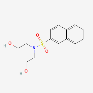 molecular formula C14H17NO4S B604195 Naphthalene-2-sulfonic acid bis-(2-hydroxy-ethyl)-amide CAS No. 92246-74-7