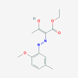 molecular formula C14H18N2O4 B6042216 ethyl (E)-3-hydroxy-2-[(2-methoxy-5-methylphenyl)diazenyl]but-2-enoate 