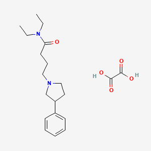 molecular formula C20H30N2O5 B6042417 N,N-diethyl-4-(3-phenylpyrrolidin-1-yl)butanamide;oxalic acid 