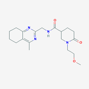 molecular formula C19H28N4O3 B6042422 1-(2-methoxyethyl)-N-[(4-methyl-5,6,7,8-tetrahydroquinazolin-2-yl)methyl]-6-oxopiperidine-3-carboxamide 