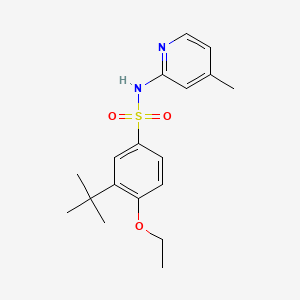 molecular formula C18H24N2O3S B604251 3-tert-butyl-4-ethoxy-N-(4-methylpyridin-2-yl)benzene-1-sulfonamide CAS No. 1428153-72-3
