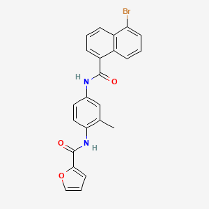 molecular formula C23H17BrN2O3 B6042549 N-[4-[(5-bromonaphthalene-1-carbonyl)amino]-2-methylphenyl]furan-2-carboxamide 