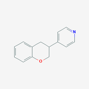 molecular formula C14H13NO B060426 4-(3,4-Dihydro-2H-chromen-3-yl)pyridine CAS No. 194665-86-6
