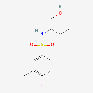 molecular formula C11H16INO3S B604261 N-(1-hydroxybutan-2-yl)-4-iodo-3-methylbenzene-1-sulfonamide CAS No. 1428153-75-6