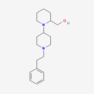 molecular formula C19H30N2O B6042615 [1-[1-(2-Phenylethyl)piperidin-4-yl]piperidin-2-yl]methanol 