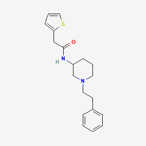 molecular formula C19H24N2OS B6042625 N-[1-(2-phenylethyl)piperidin-3-yl]-2-thiophen-2-ylacetamide 