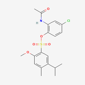 2-(Acetylamino)-4-chlorophenyl 5-isopropyl-2-methoxy-4-methylbenzenesulfonate