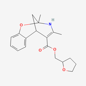 molecular formula C19H23NO4 B6042752 Oxolan-2-ylmethyl 9,11-dimethyl-8-oxa-10-azatricyclo[7.3.1.02,7]trideca-2,4,6,11-tetraene-12-carboxylate 