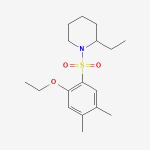 1-(2-Ethoxy-4,5-dimethylbenzenesulfonyl)-2-ethylpiperidine
