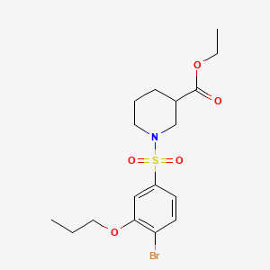 Ethyl 1-(4-bromo-3-propoxybenzenesulfonyl)piperidine-3-carboxylate