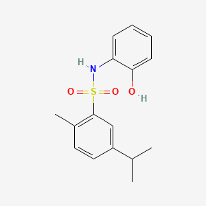 molecular formula C16H19NO3S B604283 N-(2-hydroxyphenyl)-2-methyl-5-(propan-2-yl)benzene-1-sulfonamide CAS No. 1428152-98-0