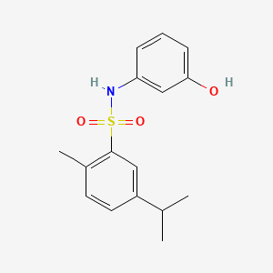 molecular formula C16H19NO3S B604286 N-(3-hydroxyphenyl)-5-isopropyl-2-methylbenzenesulfonamide CAS No. 1428151-03-4