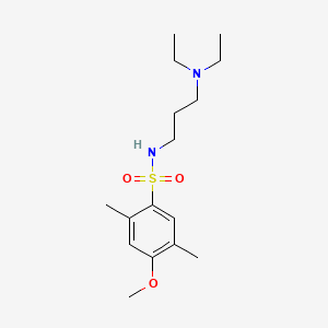 molecular formula C16H28N2O3S B604288 N-[3-(diethylamino)propyl]-4-methoxy-2,5-dimethylbenzenesulfonamide CAS No. 1374684-96-4