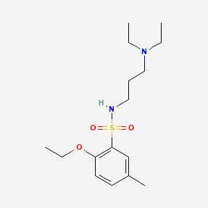molecular formula C16H28N2O3S B604291 N-[3-(diethylamino)propyl]-2-ethoxy-5-methylbenzene-1-sulfonamide CAS No. 1374683-46-1