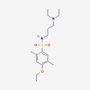 molecular formula C17H30N2O3S B604293 N-[3-(diethylamino)propyl]-4-ethoxy-2,5-dimethylbenzene-1-sulfonamide CAS No. 1374684-25-9