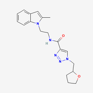 molecular formula C19H23N5O2 B6042949 N-[2-(2-methylindol-1-yl)ethyl]-1-(oxolan-2-ylmethyl)triazole-4-carboxamide 