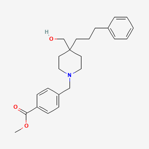 molecular formula C24H31NO3 B6043150 Methyl 4-[[4-(hydroxymethyl)-4-(3-phenylpropyl)piperidin-1-yl]methyl]benzoate 