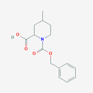 molecular formula C15H19NO4 B060433 1-((Benzyloxy)carbonyl)-4-methylpiperidine-2-carboxylic acid CAS No. 166249-84-9