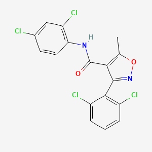 molecular formula C17H10Cl4N2O2 B6043306 N-(2,4-dichlorophenyl)-3-(2,6-dichlorophenyl)-5-methyl-1,2-oxazole-4-carboxamide 