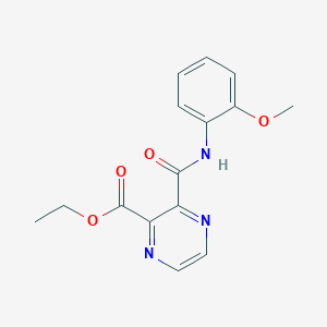 molecular formula C15H15N3O4 B6043351 Ethyl 3-[(2-methoxyphenyl)carbamoyl]pyrazine-2-carboxylate 