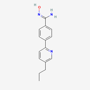 molecular formula C15H17N3O B6043384 N'-hydroxy-4-(5-propylpyridin-2-yl)benzenecarboximidamide 
