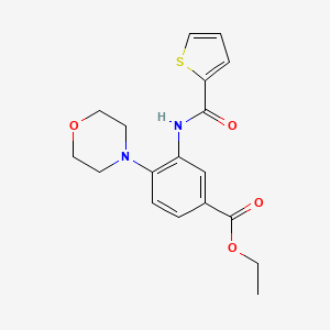 molecular formula C18H20N2O4S B604343 ethyl 4-(4-morpholinyl)-3-[(2-thienylcarbonyl)amino]benzoate CAS No. 1158627-06-5
