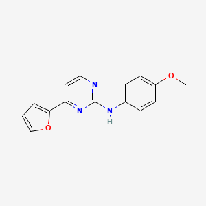 molecular formula C15H13N3O2 B6043463 4-(furan-2-yl)-N-(4-methoxyphenyl)pyrimidin-2-amine 