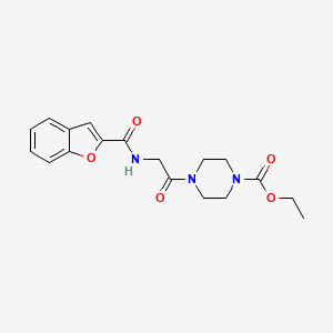 molecular formula C18H21N3O5 B6043528 ethyl 4-[N-(1-benzofuran-2-ylcarbonyl)glycyl]piperazine-1-carboxylate 