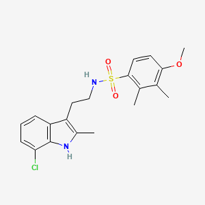molecular formula C20H23ClN2O3S B6043637 N-[2-(7-chloro-2-methyl-1H-indol-3-yl)ethyl]-4-methoxy-2,3-dimethylbenzenesulfonamide 