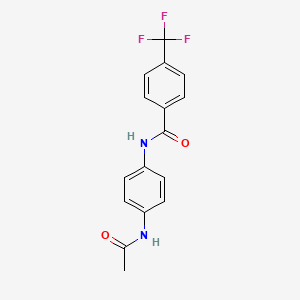 molecular formula C16H13F3N2O2 B6043791 N-(4-acetamidophenyl)-4-(trifluoromethyl)benzamide 