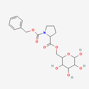 molecular formula C19H25NO9 B6043833 1-O-benzyl 2-O-[(3,4,5,6-tetrahydroxyoxan-2-yl)methyl] pyrrolidine-1,2-dicarboxylate 