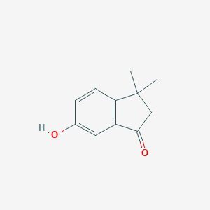 molecular formula C11H12O2 B060440 6-Hydroxy-3,3-dimethyl-2,3-dihydro-1H-inden-1-one CAS No. 166978-00-3