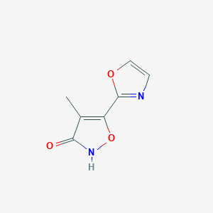molecular formula C7H6N2O3 B060441 4-Methyl-5-(oxazol-2-yl)isoxazol-3(2H)-one CAS No. 166180-71-8