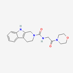 molecular formula C18H22N4O3 B6044104 N-[2-(morpholin-4-yl)-2-oxoethyl]-1,3,4,9-tetrahydro-2H-beta-carboline-2-carboxamide 