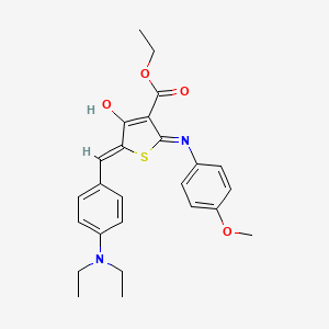 molecular formula C25H28N2O4S B6044164 ethyl (5Z)-5-[4-(diethylamino)benzylidene]-2-[(4-methoxyphenyl)amino]-4-oxo-4,5-dihydrothiophene-3-carboxylate 