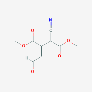 molecular formula C9H11NO5 B060443 Dimethyl 2-cyano-3-(2-oxoethyl)butanedioate CAS No. 162956-90-3