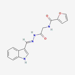 N-{2-[2-(1H-indol-3-ylmethylene)hydrazino]-2-oxoethyl}-2-furamide