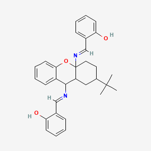 2-[({2-tert-butyl-4a-[(2-hydroxybenzylidene)amino]-2,3,4,4a,9,9a-hexahydro-1H-xanthen-9-yl}imino)methyl]phenol