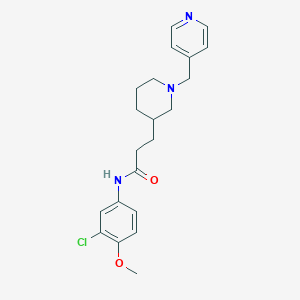 molecular formula C21H26ClN3O2 B6044465 N-(3-chloro-4-methoxyphenyl)-3-[1-(pyridin-4-ylmethyl)piperidin-3-yl]propanamide 
