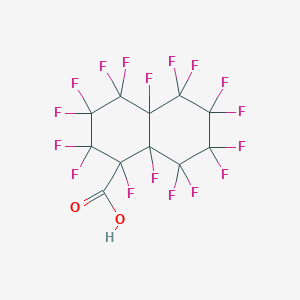 molecular formula C11HF17O2 B060445 1,2,2,3,3,4,4,4a,5,5,6,6,7,7,8,8,8a-Heptadecafluorodecahydronaphthalene-1-carboxylic acid CAS No. 172155-05-4