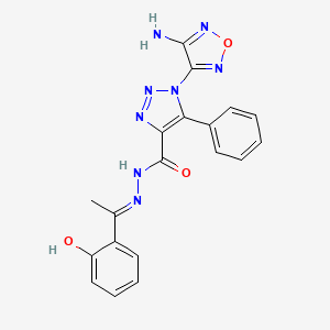 1-(4-amino-1,2,5-oxadiazol-3-yl)-N'-[1-(2-hydroxyphenyl)ethylidene]-5-phenyl-1H-1,2,3-triazole-4-carbohydrazide