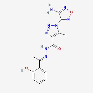 1-(4-amino-1,2,5-oxadiazol-3-yl)-N'-[1-(2-hydroxyphenyl)ethylidene]-5-methyl-1H-1,2,3-triazole-4-carbohydrazide