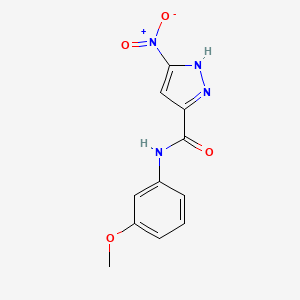 molecular formula C11H10N4O4 B6044925 N-(3-methoxyphenyl)-5-nitro-1H-pyrazole-3-carboxamide 