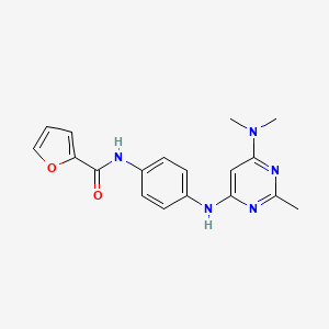 molecular formula C18H19N5O2 B6044933 N-(4-{[6-(Dimethylamino)-2-methylpyrimidin-4-YL]amino}phenyl)furan-2-carboxamide 