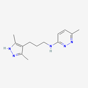 molecular formula C13H19N5 B6045048 N-[3-(3,5-dimethyl-1H-pyrazol-4-yl)propyl]-6-methylpyridazin-3-amine 