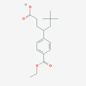 molecular formula C18H26O4 B060451 Benzenebutanoic acid,-gamma--(2,2-dimethylpropyl)-4-(ethoxycarbonyl)-(9CI) CAS No. 194796-27-5