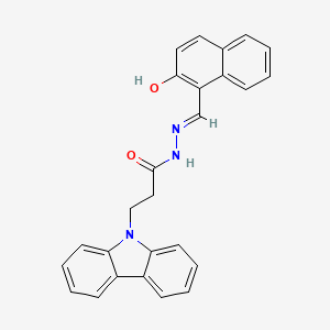 B604512 3-(9H-carbazol-9-yl)-N'-[(2-hydroxy-1-naphthyl)methylene]propanohydrazide CAS No. 364054-32-0