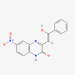 B604515 (3Z)-6-nitro-3-phenacylidene-1,4-dihydroquinoxalin-2-one CAS No. 254980-00-2